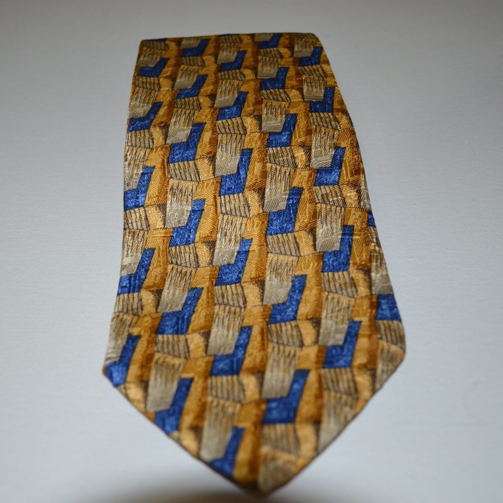 Blue and Gold Barrington Men's Tie - Silk